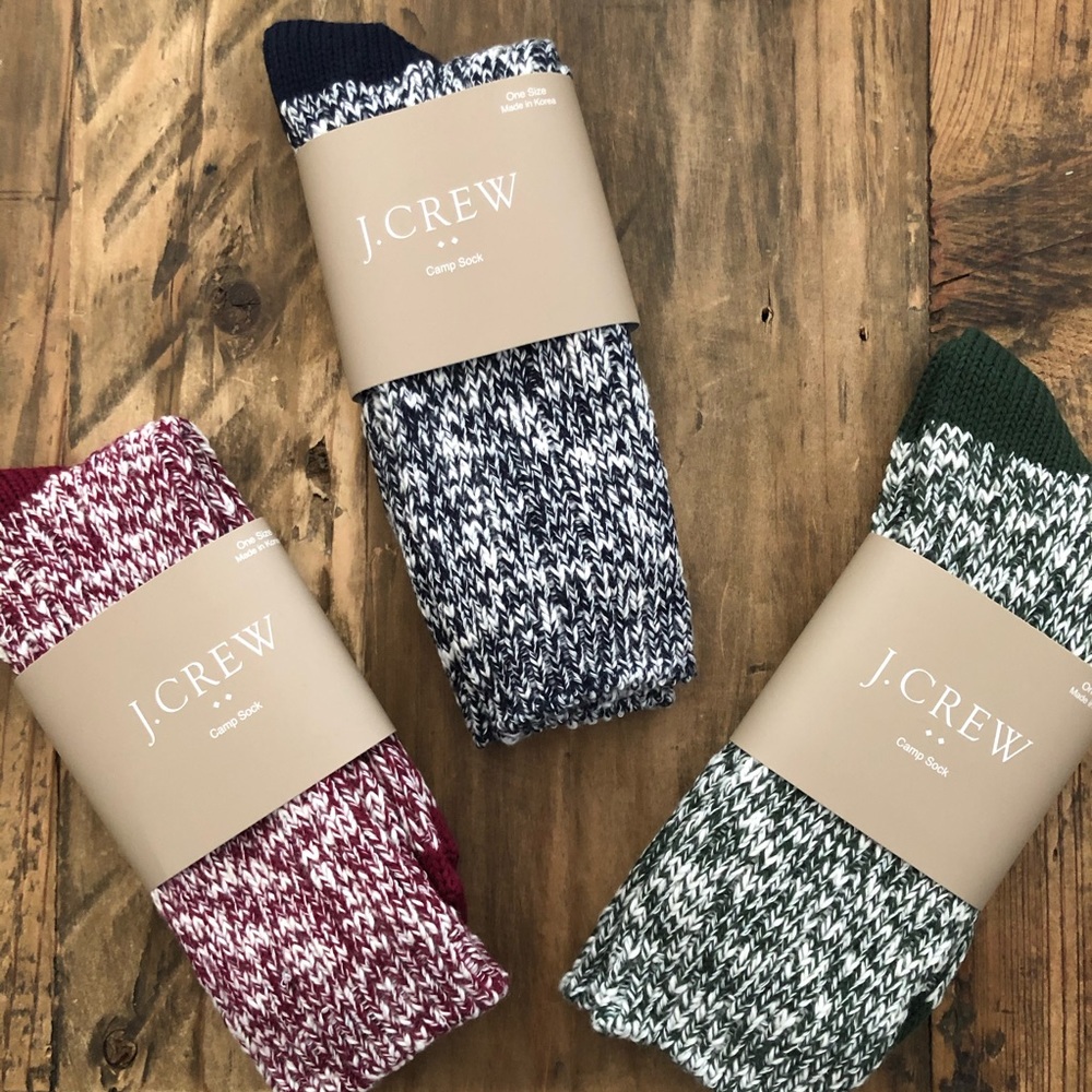 NWT J. Crew Camp socks- 3 pack!